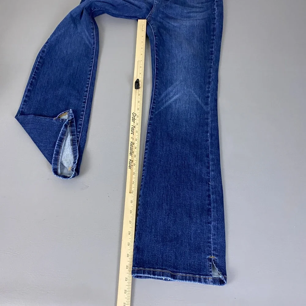 Judy Blue Slim Bootcut Jeans Women's Size 13/31 Blue Dark Wash Distressed